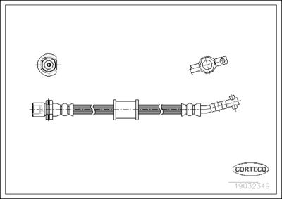 Brake Hose CORTECO 19032349
