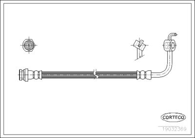 Brake Hose CORTECO 19032369