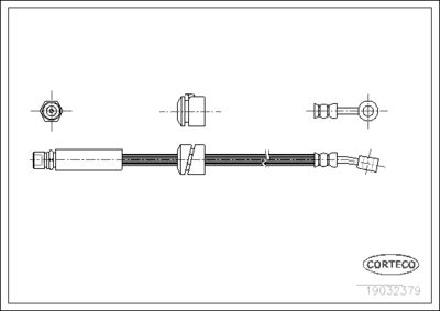 Brake Hose CORTECO 19032379