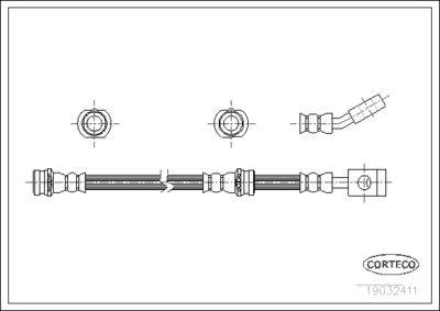 Brake Hose CORTECO 19032411