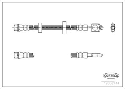 Brake Hose CORTECO 19032414
