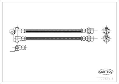 Brake Hose CORTECO 19032416