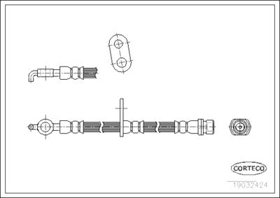 Brake Hose CORTECO 19032424