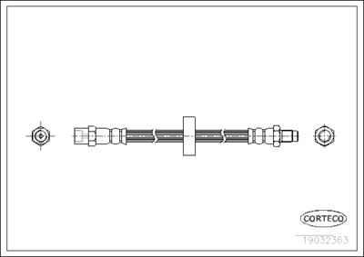Brake Hose CORTECO 19032433