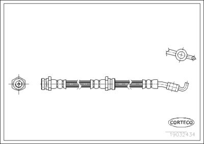 Brake Hose CORTECO 19032434