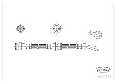 Brake Hose CORTECO 19032443
