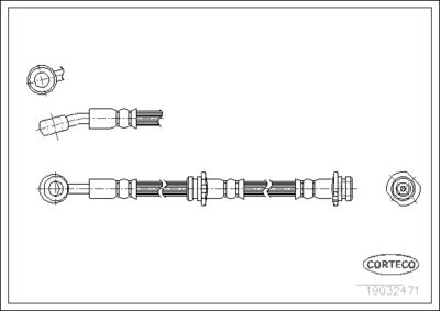 Brake Hose CORTECO 19032471