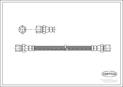 Brake Hose CORTECO 19032487