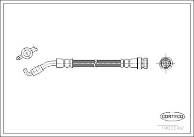 Brake Hose CORTECO 19032491