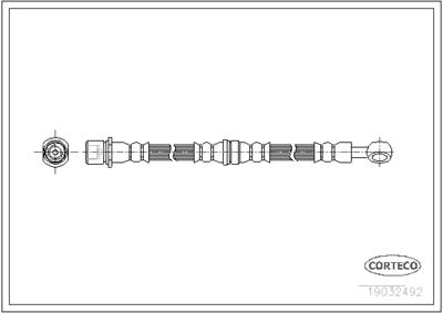 Brake Hose CORTECO 19032492