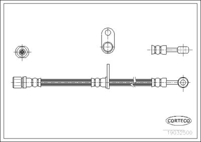 Brake Hose CORTECO 19032500
