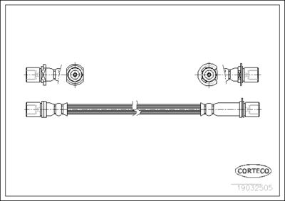 Brake Hose CORTECO 19032505