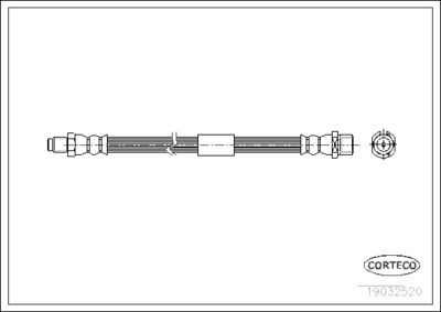 Brake Hose CORTECO 19032520