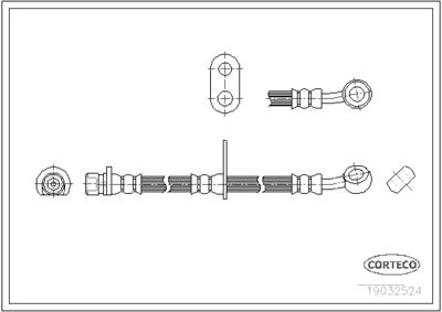 Brake Hose CORTECO 19032524
