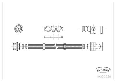 Brake Hose CORTECO 19032539