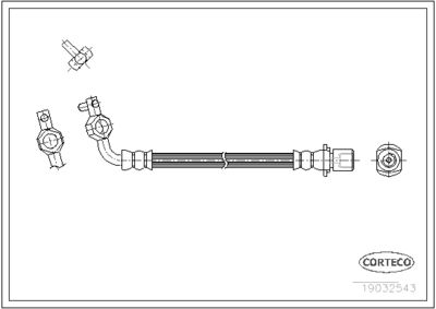 Brake Hose CORTECO 19032543