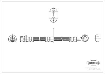 Brake Hose CORTECO 19032549