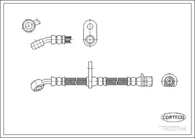 Brake Hose CORTECO 19032596