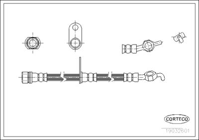 Brake Hose CORTECO 19032601