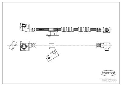 Brake Hose CORTECO 19032660