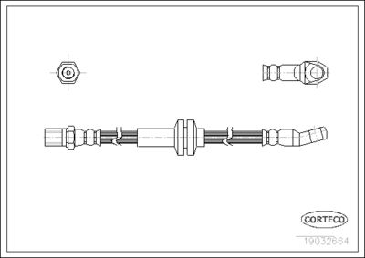 Brake Hose CORTECO 19032664