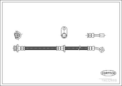 Brake Hose CORTECO 19032668