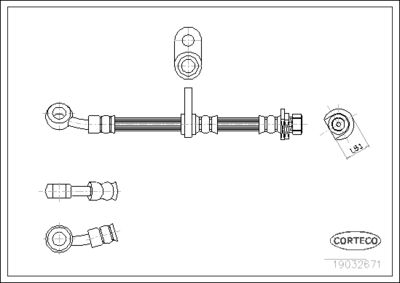 Brake Hose CORTECO 19032671