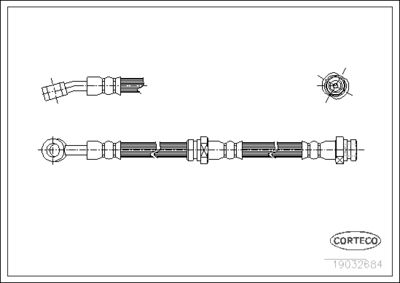 Brake Hose CORTECO 19032684
