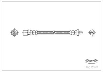 Brake Hose CORTECO 19032701