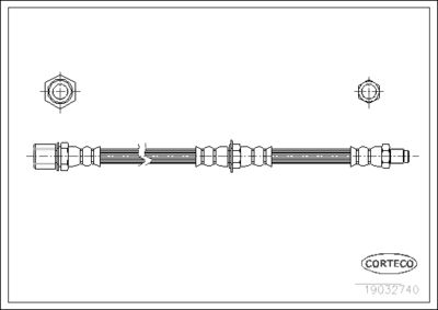 Brake Hose CORTECO 19032740