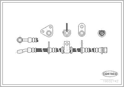 Brake Hose CORTECO 19032742