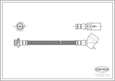 Brake Hose CORTECO 19032745