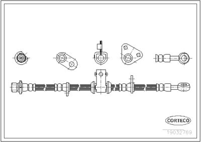 Brake Hose CORTECO 19032769
