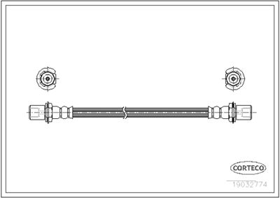 Brake Hose CORTECO 19032774