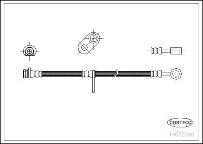 Brake Hose CORTECO 19032889