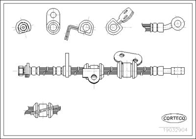Brake Hose CORTECO 19032904