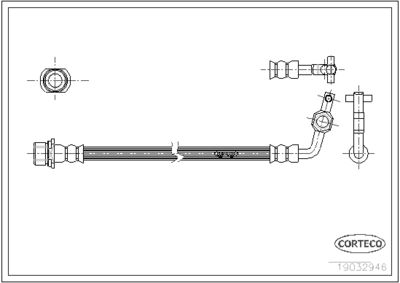 Brake Hose CORTECO 19032946