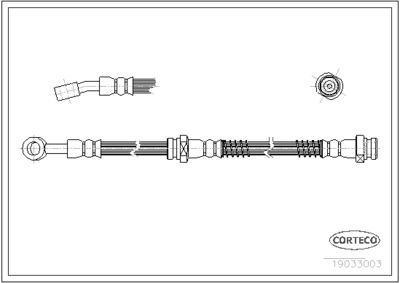 Brake Hose CORTECO 19033003