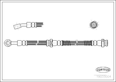 Brake Hose CORTECO 19033004
