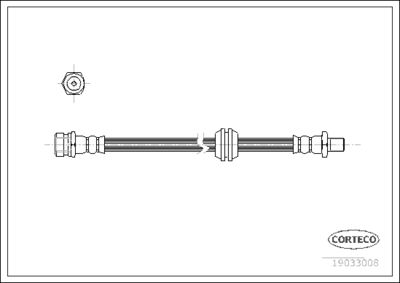 Brake Hose CORTECO 19033008