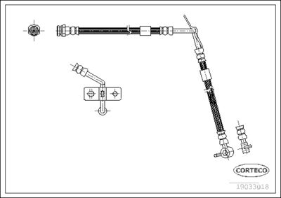 Brake Hose CORTECO 19033018