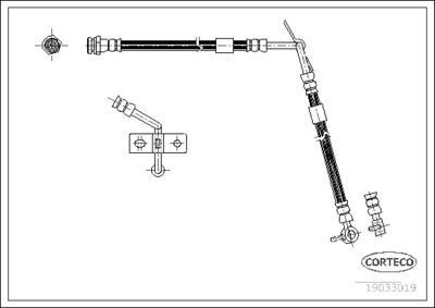 Brake Hose CORTECO 19033019