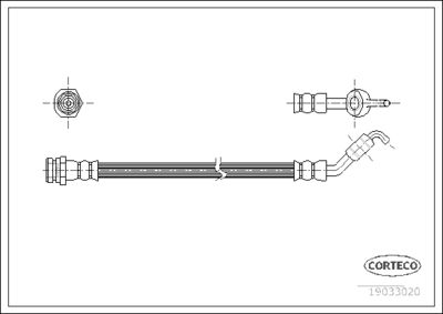 Brake Hose CORTECO 19033020