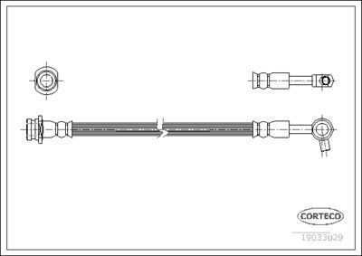 Brake Hose CORTECO 19033029