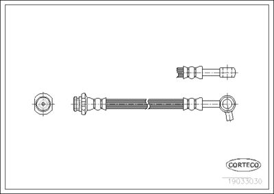 Brake Hose CORTECO 19033030
