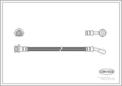 Brake Hose CORTECO 19033036