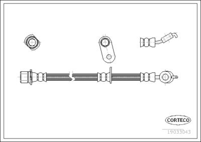 Brake Hose CORTECO 19033043