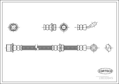 Brake Hose CORTECO 19033045
