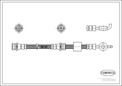 Brake Hose CORTECO 19033046
