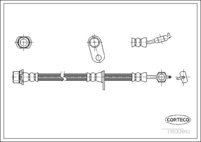 Brake Hose CORTECO 19033051